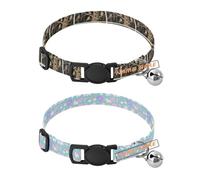 Personalized Puppy Collars Release Buckle personalizadas para Dog Collar for Female Dogs 2 Pack Delicate Owl Birds Branch Cute Unicorns Pink Blue Rainbow Heart