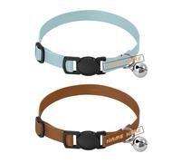 Personalized Puppy Dog Collar Quick Release Buckle personalizados para Male Dog Collars 2 Pcs Powder Blue Solid Color Pure Plain Brown Solid Color Pure Plain Terracotta