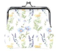 Personalized Purses and Bags for Women, Classic Flower Style, Lavender, with Change Buckle for Girls, Vintage Flower Lavender, UNITALLA, Classic, Vintage Flower Lavender, UNITALLA, Classic Flower