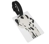 Personalized PVC Luggage Tags Holder, Dalmatian Luggage Labels for Suitcases, Durable Id Name Tag Label for Suitcases, Bags, Backpacks, Travel Essentials with Detachable Strap, Anti-Loss Identifier