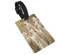Personalized PVC Luggage Tags Holder, Sheep Lambs Luggage Labels for Suitcases, Durable Id Name Tag Label for Suitcases, Bags, Backpacks, Travel Essentials with Detachable Strap, Anti-Loss Identifier