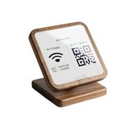 Personalized QR Code Signs,Rotatable Solid Wood Scanner,Scannable Cash App Sign,Scan To Pay Payment Sign Logo for Business, QR Code Logo Plaque (Ordinary wood)