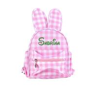 Personalized rabbit portable backpacks,embroidered canvas schoolbags,custom-made cute children's backpacks，school start gifs