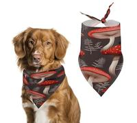 Personalized Red Mushrooms1 Dog Bandanas Washable Cute Soft Cat Dogs Scarf Pet Bandanas Kerchief Adjustable Triangle Bibs Scarf for Small Medium Large Dogs Puppy Cats & Gifts