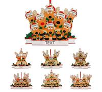 Personalized Reindeer Christmas Decorations Ornaments 2025, Custom Christmas Baubles for Christmas Tree Name for Family of 2-8 Members, Resin Hanging Xmas Decor Ornament Gifts for Mom Dad Family Kids