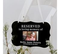 Personalized Reserved Memorial Hanging Chair Sign, Reserved in Loving Memory Wedding Plaque, Custom Name Photo, Wedding