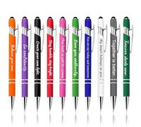 Personalized Retractable Ballpoint Pen 40 Pcs, Custom Pens Free Engraved Bulk with Text, Soft Black Ink Stylus with Touch Metal Office, Gift for Anniversaries, Graduations, Birthdays