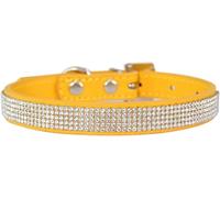 Personalized Rhinestone Dog Collar, Adjustable Metal Buckle Pet Collar For Small Medium Large Dogs And Cats, Cute Dazzling Puppy Collar(Gold,M)