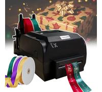 Personalized Ribbon Printing Machine, Double Row Satin Ribbon Printer with 3 Rolls of 90m Ribbon, Print Speed 150mm/s, Ideal for Weddings, Parties, Birthdays, Home Decoration