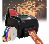 Personalized Ribbon Printing Machine, Double Row Satin Ribbon Printer with 3 Rolls of 90m Ribbon, Print Speed 150mm/s, Ideal for Weddings, Parties, Birthdays, Home Decoration