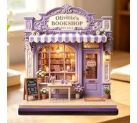 Personalized Romantic Purple Bookshop's Name Date Wooden Plaque for Family