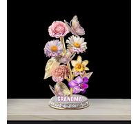 Personalized Rose Acrylic Plaque Meaningful Gift With Kid's Names Flowers For Mom Birth Month Flowers and Butterflies Jewelry Style Gifts From Daughter Son Each Rose Holds A Piece Of Your Heart