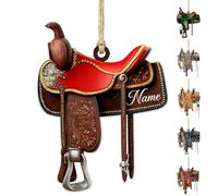 Personalized Saddle Christmas Tree Ornament Custom Western Horse Saddle Hanging Ornament for Cowgirls Cowboys & Country Lovers Horse Lovers Gift