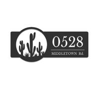 Personalized Saguaro Cactus Address Sign, Custom Cactus House Number, Southwest Wall Art, Vertical Yard Decor, Outdoor Home Gift (Type-4)