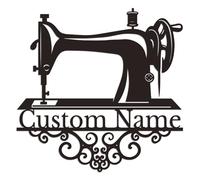 Personalized Sewing Machine Metal Sign, Custom Tailor Wall Art, Quilting Room Decor, Unique for Seamstresses & Crafters, Mother’s Day Present (Style-3)