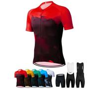 Personalized Short Sleeve Cycling Jersey for Men/Women, Custom Quick-Dry Moisture Wicking Top, Add Your Own Text Logo or Design for Teams & Events(Rot)