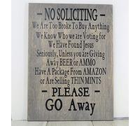 Personalized Signs No Soliciting Door Sign.No Solicitors.No Solicitation.Funny Tin Sign No Soliciting Sign For The Porch.No Trespassing Signs 8x12inch