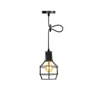 Personalized Simple Wrought Iron Pendant Light V-intage Distressed Small Pendant Lamp Ceiling Decoration E27 Pendant Light - Retro Metal Cage Fixture Kitchen Pendant lamp Fixture