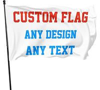Personalized Single Sided Flag with Photo Text, Custom Outdoor Indoor Hanging Decoration Banner Customized Holiday Flag DIY Your Own Flag for Events Camping Trip Parade Sports Team Logo (192 x 128cm)