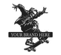 Personalized Skateboard Metal Sign, Custom Skater Wall Art, Teen Room Decor, Durable Metal Name Plaque for Skateboard Lovers (Style-7)