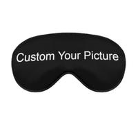 Personalized Sleep Eye Mask for Men Women, Custom Eye Mask for Sleeping, Soft Night Blindfold with Adjustable Strap, Comfy Sleeping Eye Cover for Nap Travel Adjustable