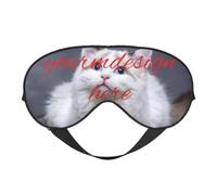 Personalized Sleep Mask,Custom Photo/Text/Logo Soft Comfortable Sleep Mask Adjustable Elastic Strap Eye Cover Blindfolds for Sleeping at Home Travel Shift Work Adjustable