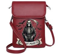 Personalized Small Bags with Pocket Phone Bags for Women Halloween Pumpkin Ghost Bat Haunted Cemetery Witch Skeleton Elegant Gift for Mother's Day Season Gifts