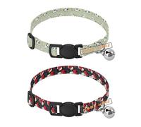 Personalized Small Breed Dog Collar Release Buckle Customizable Collars for Girl and Boy Dogs 2 Packs Sage Green Playful Cow Elegant Flower Calla Lily Ethnic Art Red Black