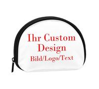Personalized Small Coin Purse, Design Your Own Photo Text Cash Pouch Customized Oxford Cloth Change Purse with Zipper Portable Wallet Bag for Woman Man