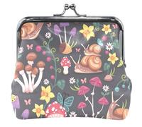 Personalized Snail Shaped Purse Funny Rainforest Men Women with Leather Buckle and Kiss Closure Girls Jungle Funny Snail Tropical Classic Jungle Funny Snail, Jungle Funny Tropical Snail, Classic