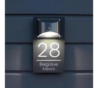 Personalized Solar House Numbers for Outside, Custom LED House Numbers for Outside Light Up, Modern Solar House Number Sign for Garden Yard Home