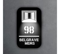 Personalized Solar-Powered Doorplates, Custom Acrylic Address Numbers, Solar Power Supply LED Illuminated Address Sign, Suitable for Courtyards, Home, Gardens