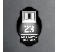 Personalized Solar-Powered Doorplates, Custom Acrylic Address Numbers, Solar Power Supply LED Illuminated Address Sign, Suitable for Courtyards, Home, Gardens