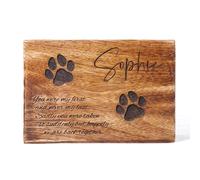 Personalized Solid Wooden Cremation Urn for Human & Pet Ashes, Memorial Burial Urn Box for Dogs, Cats, Men & Women, Meaningful Tribute of Love & Loyalty, Custom Sizes Small to XL (40-250 lbs Capacity)