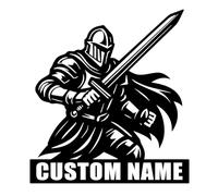 Personalized Spartan Warrior Metal Wall Art with Custom Monogram, Greek Hoplite Shield Decor for Man Cave, Gym, Office, or Home Bar (Style-3)