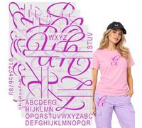 Personalized Split Monogram Iron On Letters & Numbers, 4 Inch, Purple | 146-Piece Set, Heat Transfer, Letters & Numbers, Iron On Application, Monogram Design