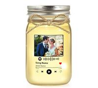 Personalized Spotify Player Jar Light with Photo - Valentine's Gift for Boyfriend Girlfriend - Romantic Christmas or Birthday Light for Couples