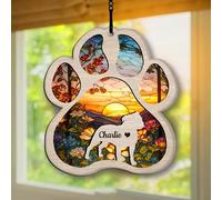 Personalized Staffordshire Bull Terrier Suncatcher Dog Memorial Gifts, Custom Staffordshire Bull Terrier Ornament Christmas Tree, Dog Remembrance Gift, Loss of Dog Sympathy gift, Dog Memorial Ornament