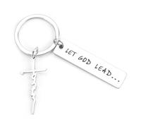 Personalized Stainless Steel Keychain with Creative Engraved Cross Pendant, Perfect Gifts for Women, Ideal for Birthdays, Special Friend Celebrations, A Unique Keyring for Mums, Sisters and Besties