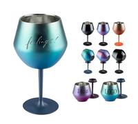 Personalized Stainless Steel Wine Tumbler with Detachable Stem, Custom Engraved 500ml Insulated Goblet, DIY Text Multi-Functional Cup for Gifts Party Outdoor Travel Home Use (Green)