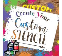 Personalized Stencils for Spray Drawing, Custom Stencil Maker, Personalized Text & Logo Painting Template for Walls, Wood, Graffiti, Art, and DIY Projects (Custom Stencil)
