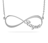 Personalized Sterling Silver Infinity Couples Name Necklace-Eternal Jewelry with Names