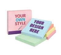 Personalized Sticky Notes, Custom Self-Stick Notes with Text Logo Image, 50 Sheets Per Pack, Custom Notepads for Office, School, Business Marketing, or Party Supplies