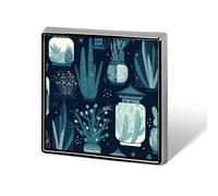 Personalized Succulent Plants And Cactus Lapel Pin for Men Women Cute Funny Square Brooch for Ease And Safe Aluminum Alloy Brooches Suit Dress Accessories Wedding Party