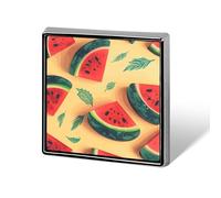 Personalized Summer Watermelon Lapel Pin for Men Women Cute Funny Square Brooch for Ease And Safe Aluminum Alloy Brooches Suit Dress Accessories Wedding Party