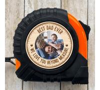 Personalized Tape Measure,Custom Photo Tape Measure for Dad, Husband, Men, No One Measues Up to You,Gifts for Dad for Fathers Day, Valentines Day Gifts (Orange)