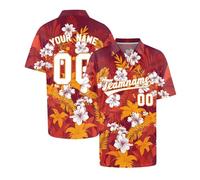 Personalized Team Hawaiian Shirt, Custom Hawaiian Baseball Jersey with Name Number, Design Your Own Casual Team Uniforms for Family, Beach Gifts, Team Gifts