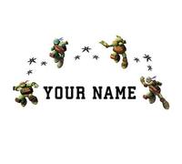 Personalized Teenage Mutant Ninja Turtles Kids Name Wall Decal