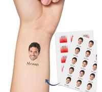Personalized Temporary Tattoo, Custom Tattoo with your face and name, Personalized Temporary Tattoos with Photo Name Logo, Tattoo decoration for Wedding, Birthday, Xmas, Party, Graduation, Events