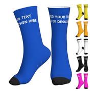 Personalized Text Socks, Custom With Photo Image Word Names Wedding Roles, Humorous Messages Create Funny Gifts, Ankle Style, One size